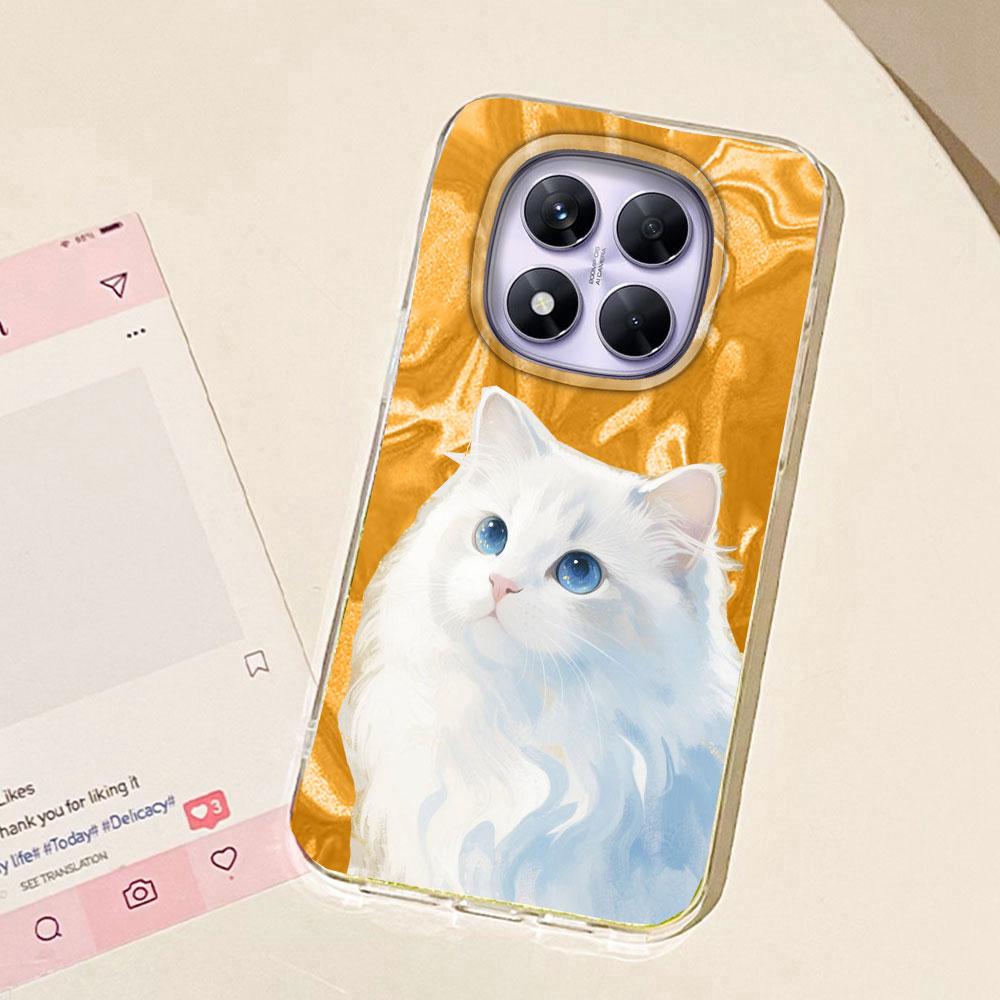 Cute Cartoon Duck Cat Phone Case Phone Case for Xiaomi Redmi Note 14 13 Pro 14C 13C 14T 13T A5 A4 A3 Silicone Shell Back Cover