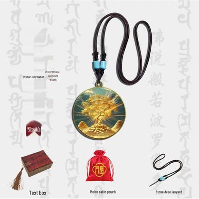 4cm Single-Sided God of Wealth Pendant: Attract Money Charm for Men & Women Jewelry
