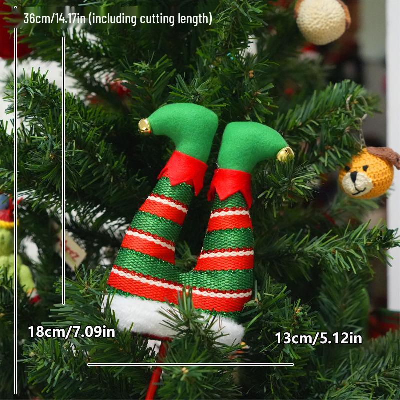 Elf Leg Stake Tree Topper - Indoor/Outdoor Christmas Decoration