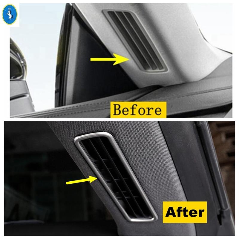 ABS Car Inner Window A-pillar Air Outlet Frame Decor Cover Trim For Volkswagen Arteon 2018 - 2024 Interior Refit Kit Accessories