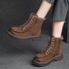 Fashion GKTINOO 4cm Cow Suede Genuine Leather Comfy Booties Spring Winter Plush Women ZIP Autumn Wedge Ankle Loafer Rubber Warm Shoes