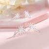 Dandelion Stud Earrings Female Light Luxury Cute Foreign Flower Earbone Studs Beautiful Silver Fireworks Earrings