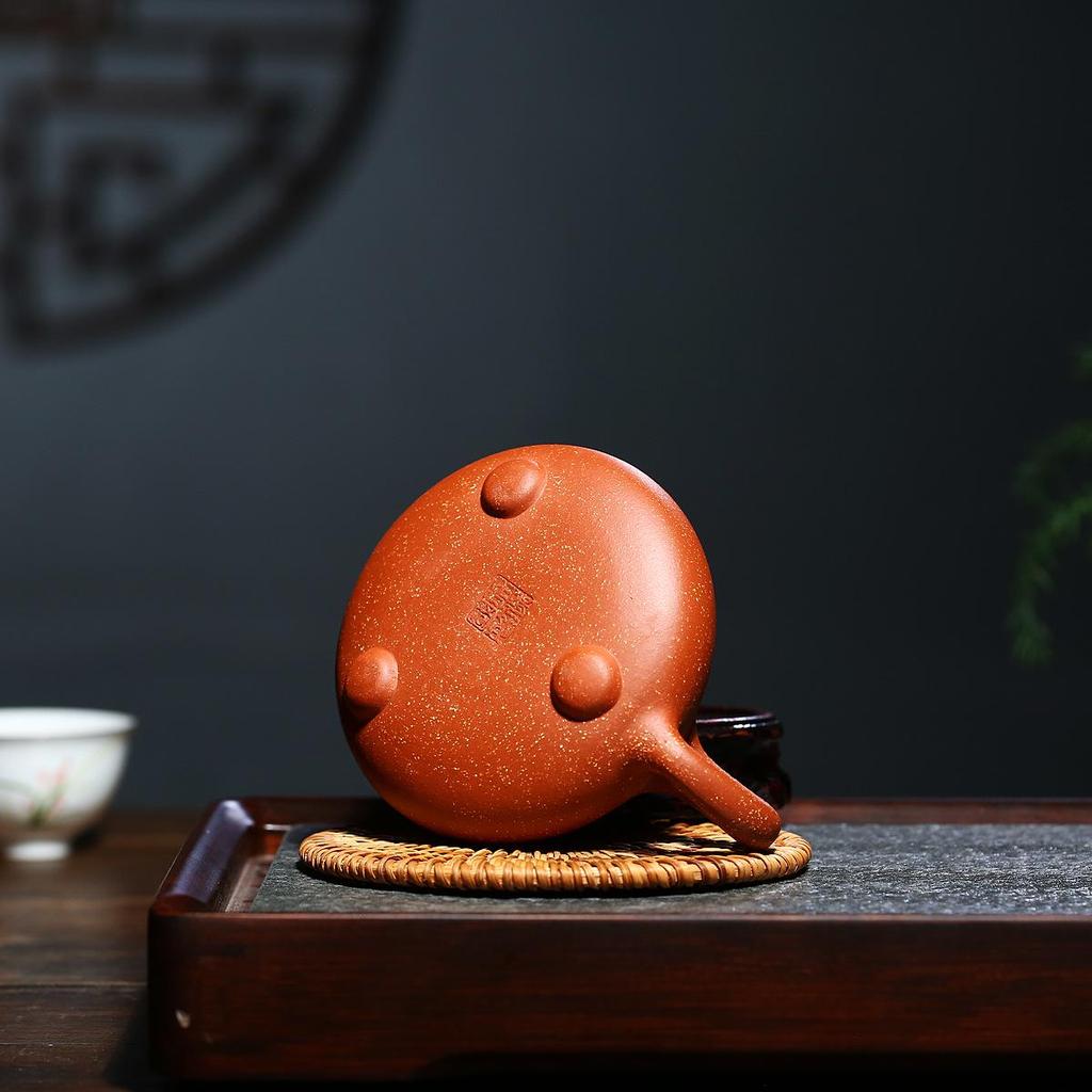 Yixing Zisha Dragon Blood Sand Shi Piao Teapot Handmade Set by Famous Artist