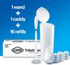 Toilet Cleaning System - ToiletWand, Storage Caddy and 12 Heads (Package May Vary)