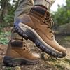 Outdoor Hiking Shoes Men Lace-up Anti-slip Breathable Ankle Boots Men Thick-soled Shock-absorbing Casual Sports Shoes Men