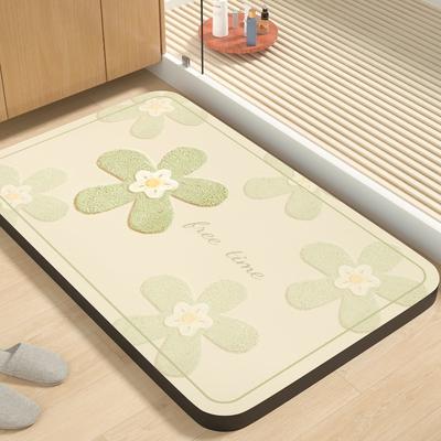 Eingangs-Badezimmer-Fußmatte, Badezimmertür, rutschfest, schmutzabweisend, wasserabsorbierend, schnell trocknend Kieselgur