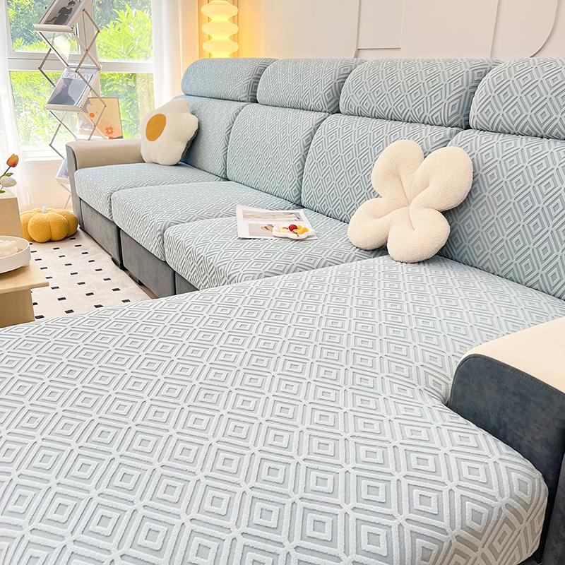 Stretch Jacquard Individual Seat Cushion Covers Sofa Covers For Living Room Couch Cover Furniture Protector Washable Removable