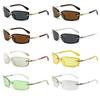 Metal Dopamine Square Sunglasses PC UV Protection Sun Glasses  Outdoor