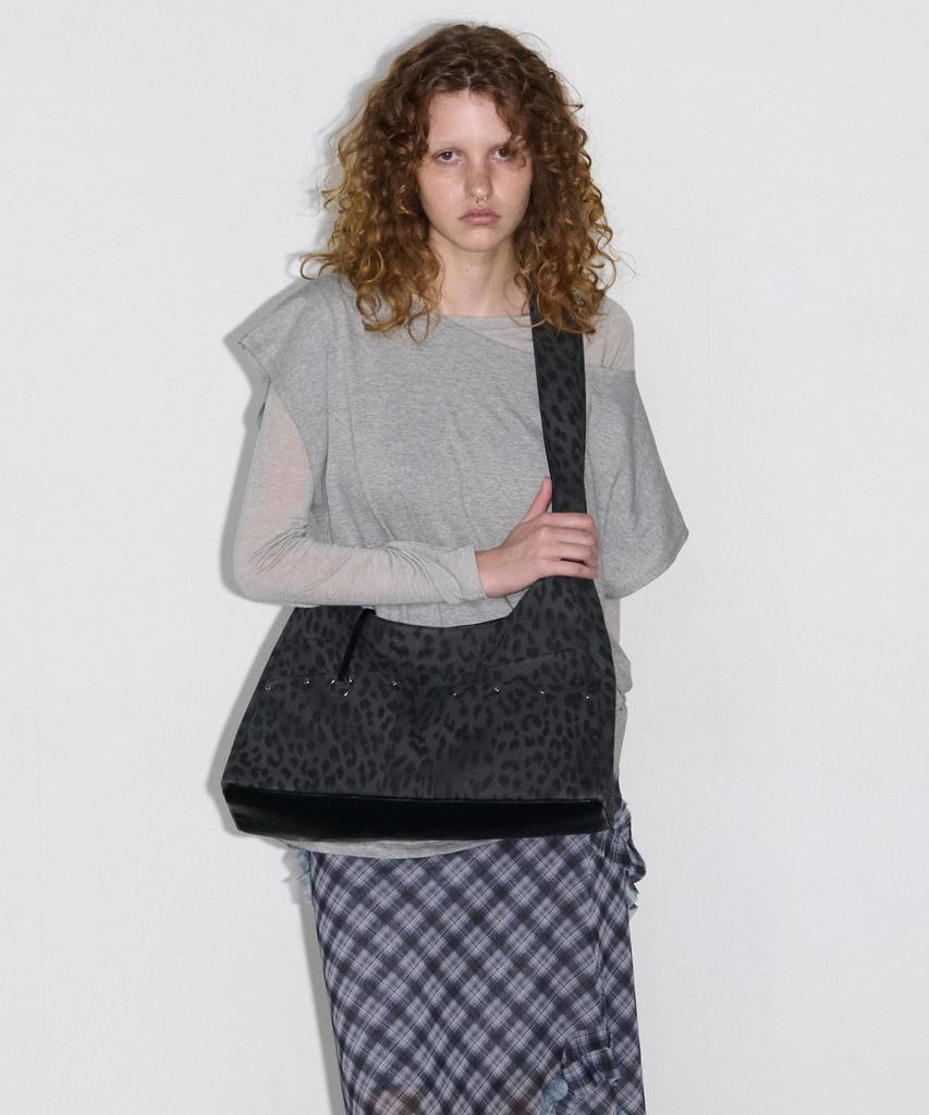 Fennec Bash Slouchy Bag - Leopard Black