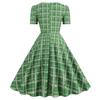 Women's Fashion Temperament Retro Polka Dot Lace-up Backless Set Neck Big Swing Puffy Casual Performance Dress