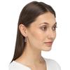 Pendientes para mujer con tachuelas de cristal morado Pendientes colgantes con chispa glamurosa en tono dorado para mujeres y niñas
