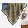 Pastoral Floral Velvet Double-sided Scarf 91 Large Square Scarf Women's Summer Travel Photo Silk Scarf Sun Protection Shawl