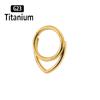 G23 Titanium High Quality  Waterdrop Septum Piercing Clicker Nose Rings 16G Segment Tragus Cartilage Daith Hoop Earrings Zircon