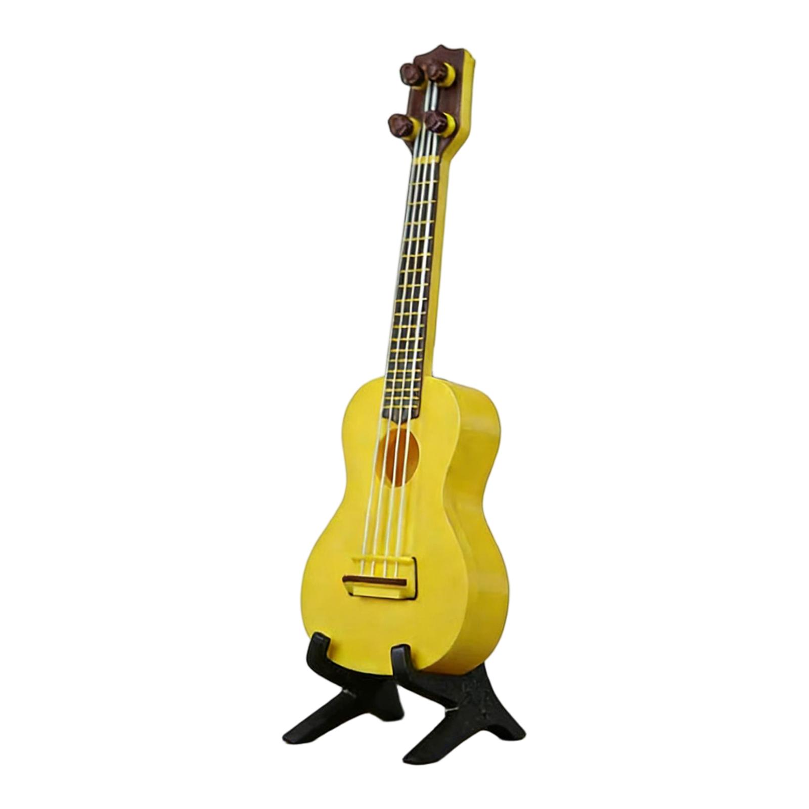 

Playable 3D Printed Mini Guitar with Authentic Sound Output, Pocket Size Micro Instrument, Fun Desktop Ornament One Size