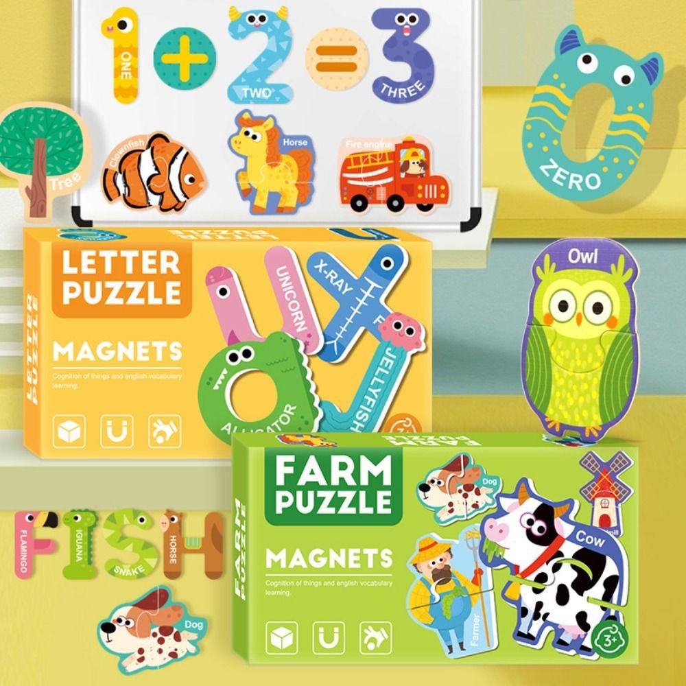Montessori Fridge Magnets Matching Puzzle Animal Magnets Early Education