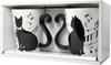 Artha Twin Black Cat Piano Dishwasher and Microwave Stylish Mugs with Tail Arranged To Form a Heart Shape Mugs, Pair, 300ml, Safe, Porcelain, Handles,