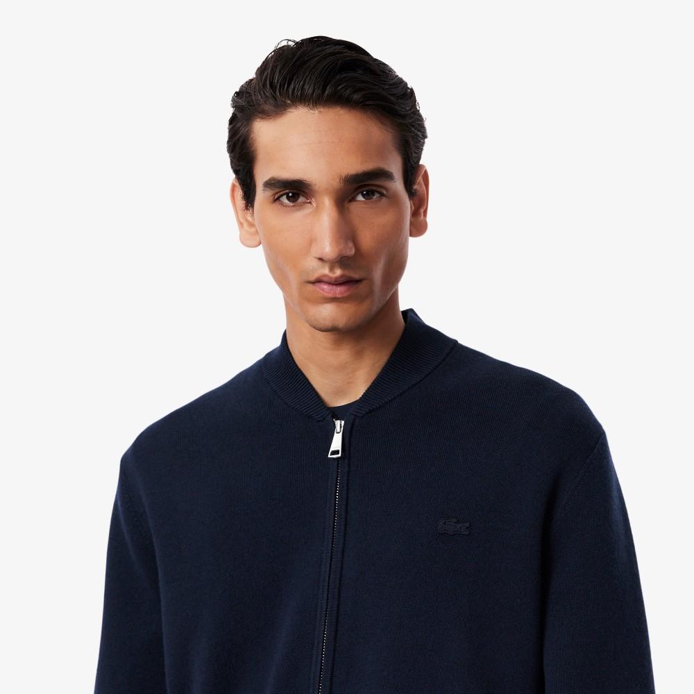 [Lacoste] Men's PARIS PACK Zip-Up Bomber Cardigan AH5177-55N166