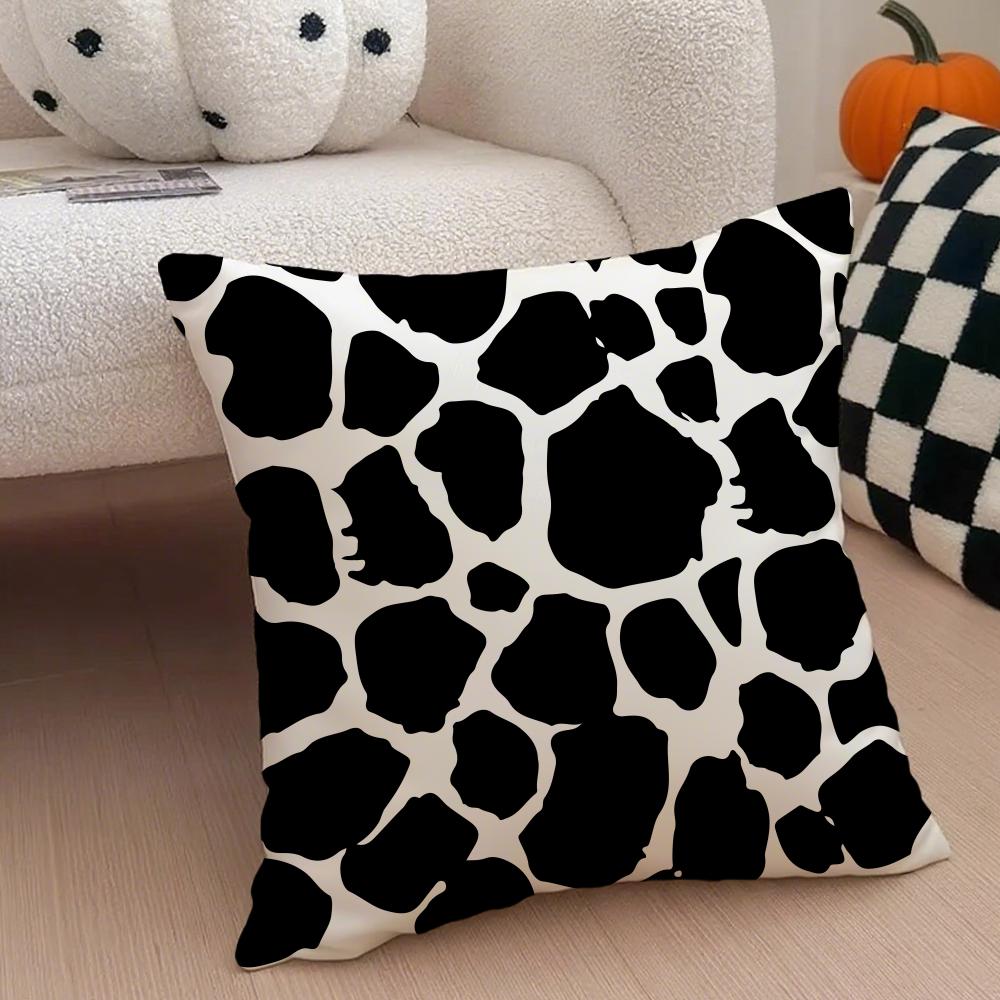 Trendy Fashion Art Leopard Print Texture Cushion Cover Throw Pillow Cover Hidden Button Durable Polyester Chair Cushion