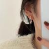 Senior Sense Wave Pattern Earrings Female Niche Senior Sense INS Cold Wind Earrings Simple Hundred with Ornaments Elegant Accessories Classic Jewelry