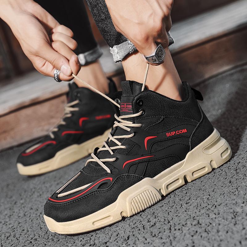 Shoes for Men Autumn New High Top Motorcycle Boots Outdoor Platform Fashion High Quality Ankle Boots Safety Shoes Man for Work