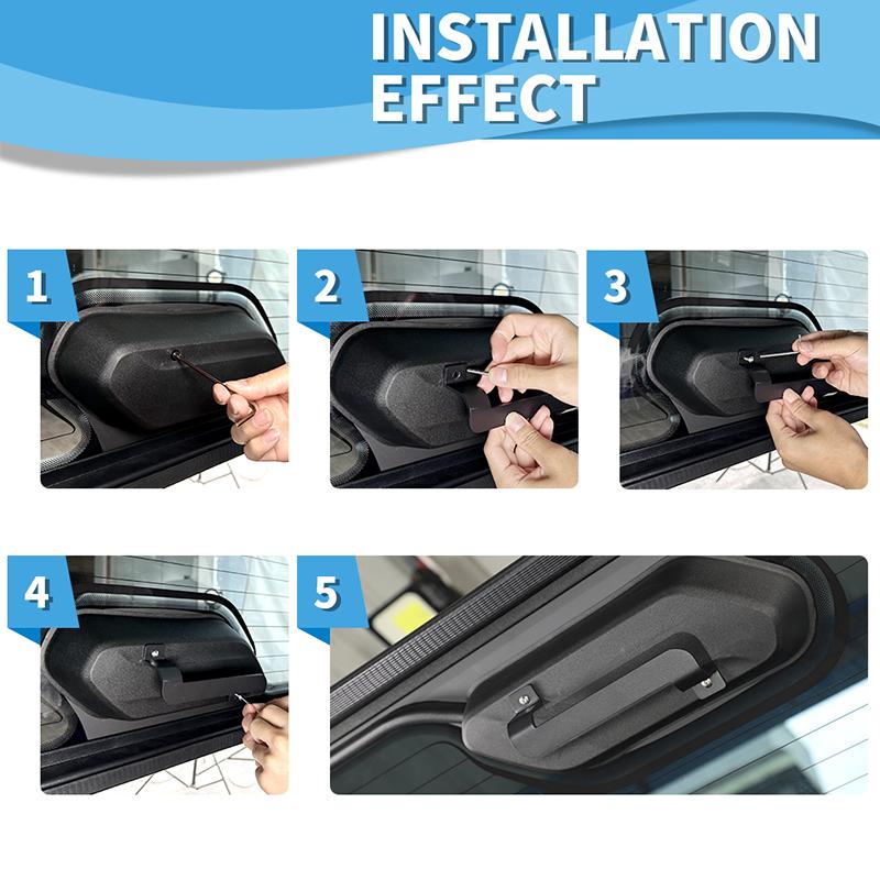 Držák kliky skla zadních dveří, montážní držák vhodný pro Jeep Wrangler JL 2018 Up, doplňky do interiéru