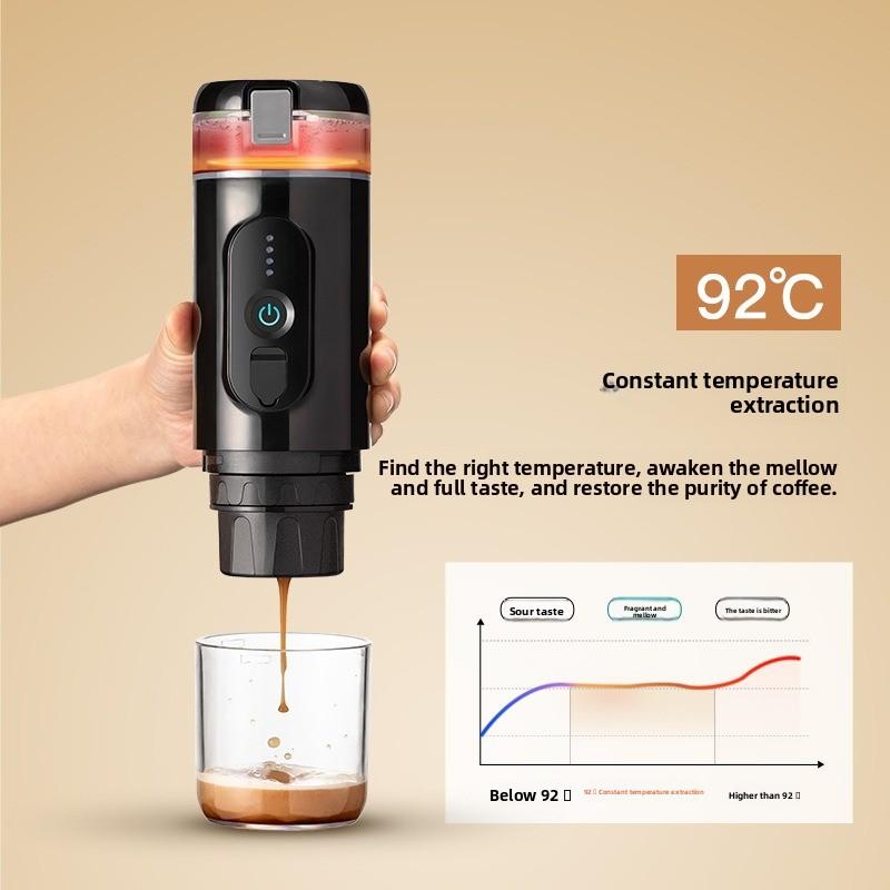 mini Heating Espresso Coffee Machine Potable Capsule Outdoor Travel Car Electric Coffee Maker