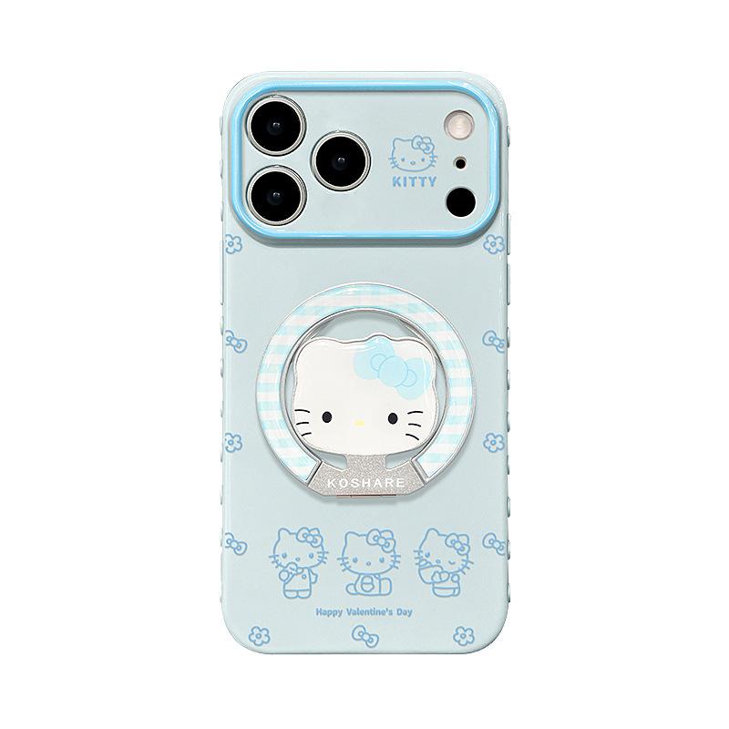 Applicable to Apple 11promax mobile phone case 11 bracket bracelet iphone11 cute flower cat 11 large window