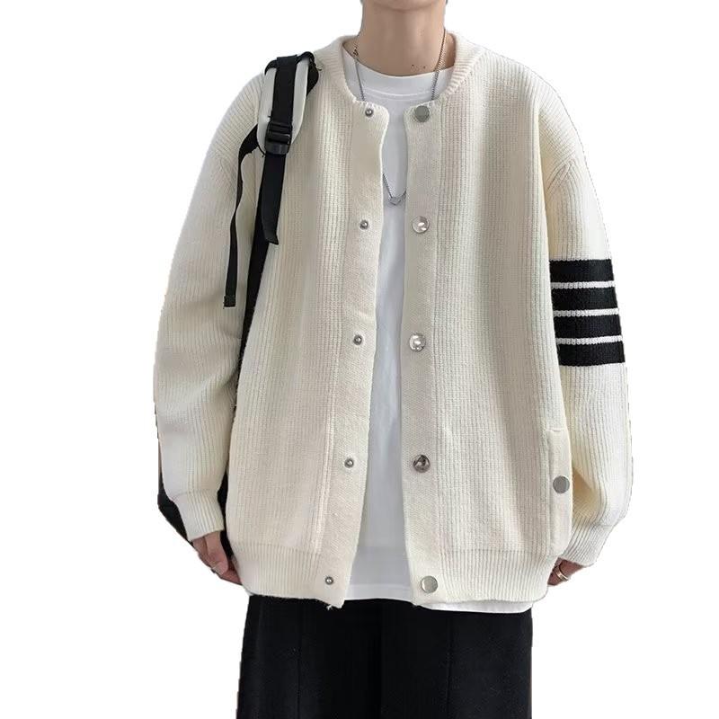 Japanese and Korean Sweaters Simple Autumn and Winter Jackets Men's Trendy Brand Design Sense Loose Casual Versatile Cardigan Baseball Jersey