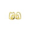 Jin Ao Hollow Heart Double Teeth Bracelet Daily Street Cool Glossy Gold Teeth Hip Hop Versatile Accessories Wholesale
