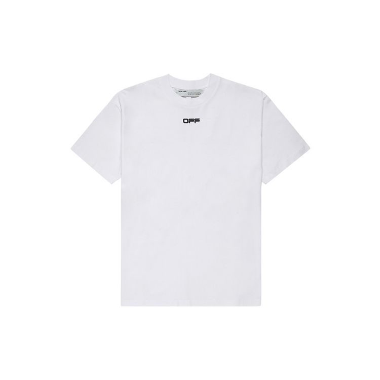 Off-White Oversized Fit Airport Tape T-Shirt White Men Streetwear OMAA038S201850030188
