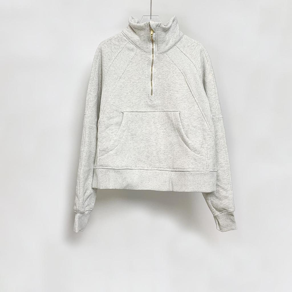 Sweter damski Lulu z półgolfem: Codzienny plus aksamitny pulower jesienno-zimowy z półzamkiem.