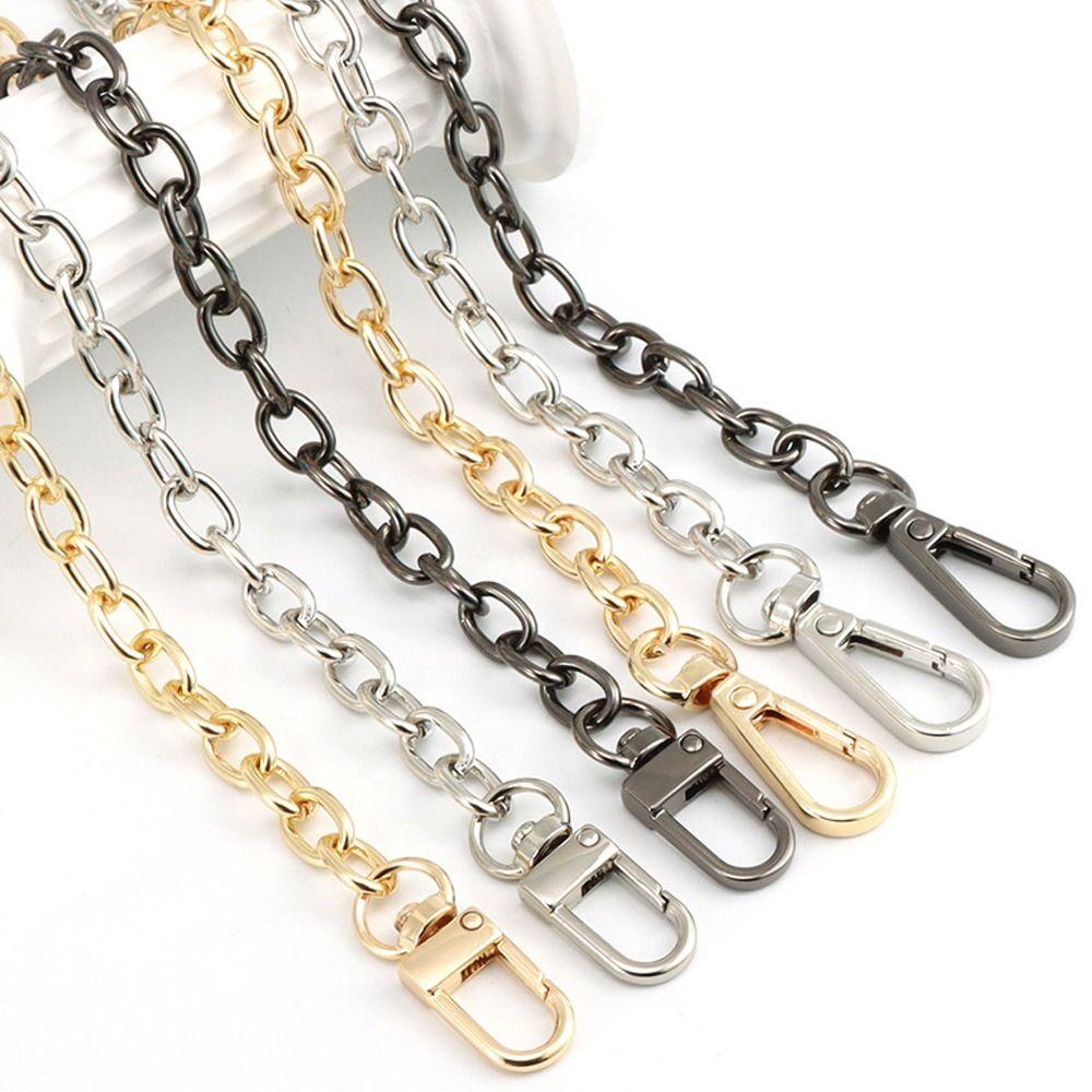 DIY Bag Accessories Gold Silver Black Metal Bag Chains Adjustable Luxury Crossbody Chain Single Shoulder Strap