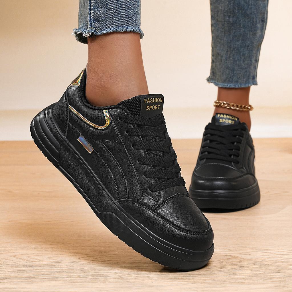 Spring new versatile students, shoes and shoes women's summer sports flat-bottomed casual thick-soled heightening board shoes
