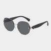 Women's Egg-Shaped Stylish Frameless Retro Sunglasses for Summer Photoshoots