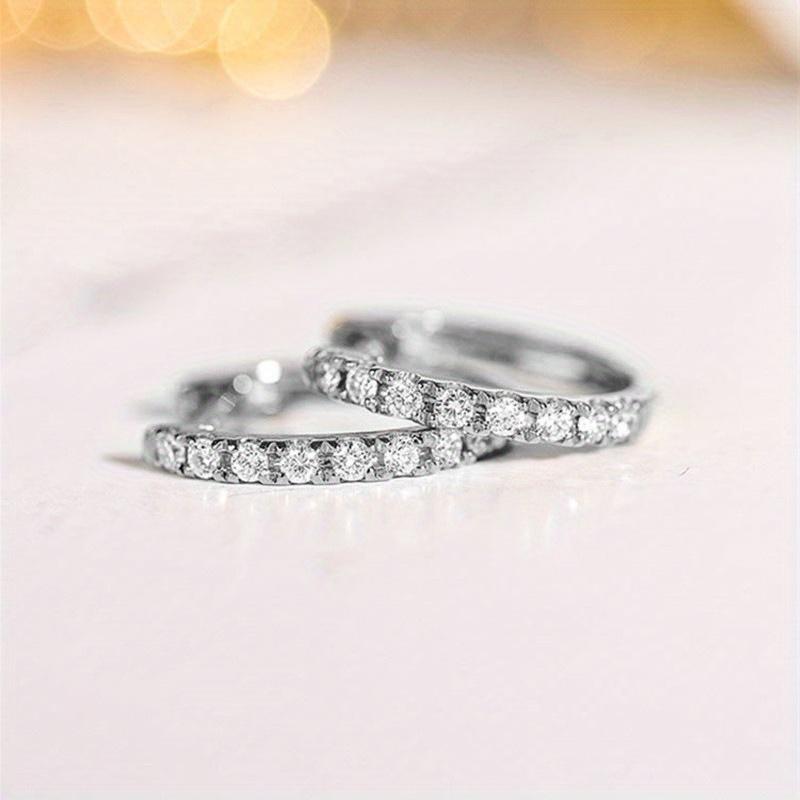 1Pc Fashionable Light Luxury Style Ear Buckles, Exquisite Micro-inlaid Synthetic Zircon Jewelry, Elegant Earrings for Daily Wear