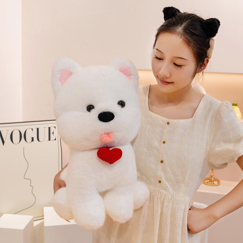 Love puppy dog doll plush toy west highland doll girl soothing rag doll birthday gift