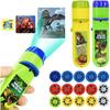 Torch Projector Projection Lighting Story Torches Light Toy Slide Lamp Educational Learning Bedtime Night Light for Children (120 Images, 5 Themes,