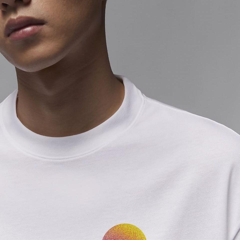 Jordan AS M J SS Tee Dongdan Gcel Colorful Character Pattern Pullover Round Neck Short Sleeve T-Shirt Men Tops White HF6593100