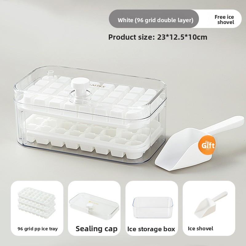 Press The Ice Cube Tray, Ice Cube Mold, Ice Maker, Household Refrigerator Storage Cover, Homemade Ice Box
