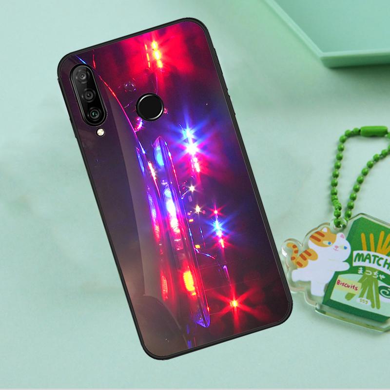 Police Cars Light At Night For Huawei Nova 12i 12s 7i 8i 11i 9 10 SE Y90 Y60 Y70 Y72 Y61 Y91 P30 P40 Lite P60 Pro Case
