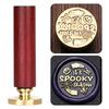 Halloween Seal Cylindrical Red Handle (handle + Brass Seal Head) Fire Lacquer Seal Set Handle Copper Head
