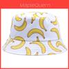 Cappello da Pescatore Double Face con Stampa di Banane e Protezione Solare per Streetwear e Abbigliamento Casual