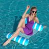 Striped PVC Inflatable Beach Chair - Portable And Foldable Adult Pool Lounger, Durable Party And Pool Accessory