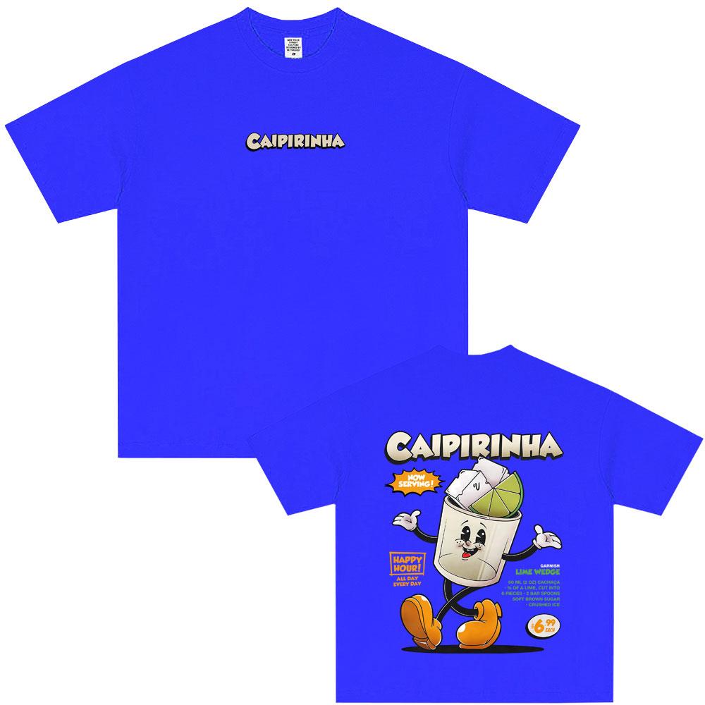 Caipirinha Cocktail Funny Meme T-shirt Men Women Clothing Art Aesthetic Short Sleeve T Shirt Male Casual Cotton Vintage T-shirts