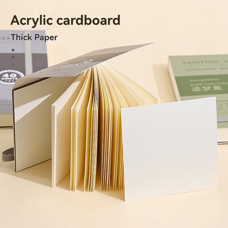 1PC Tearable Drawing Notebook Wonderful Drawing Fishbook Markpen Sketching Watercolor Notebook Thick Acrylic Cardboard Handbook