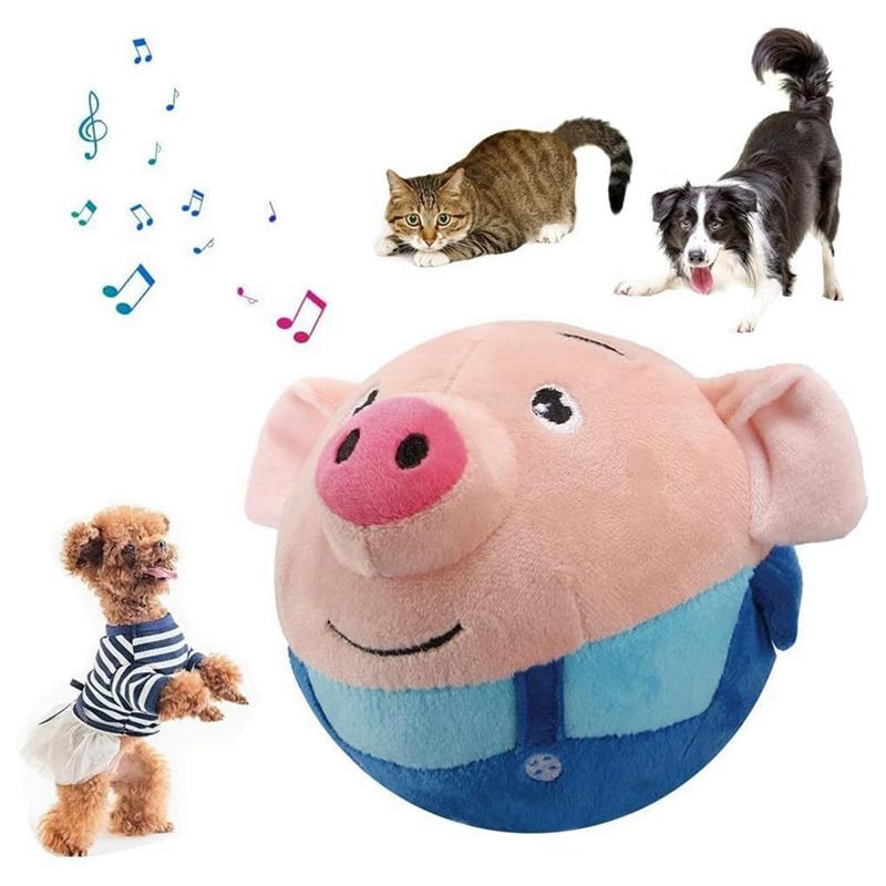 M-Modern-Electronic Pet Dog Ball Pet Bouncing Jump Balls Talking Interactive Dog Plush