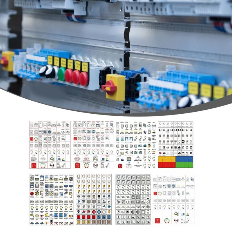 Наклейки для електричних панелей, етикетки, наклейки, кастомізовані, для точного маркування схем, ідентифікація електричних панелей