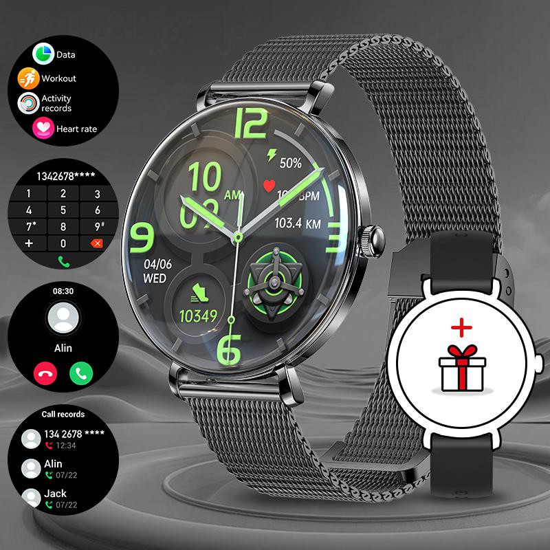 Smart Watch Men Women Ultra Thin 1.43" AMOLED Answer Make Calls Smartwatch For Android iOS Fitness Tracker Heart Rate