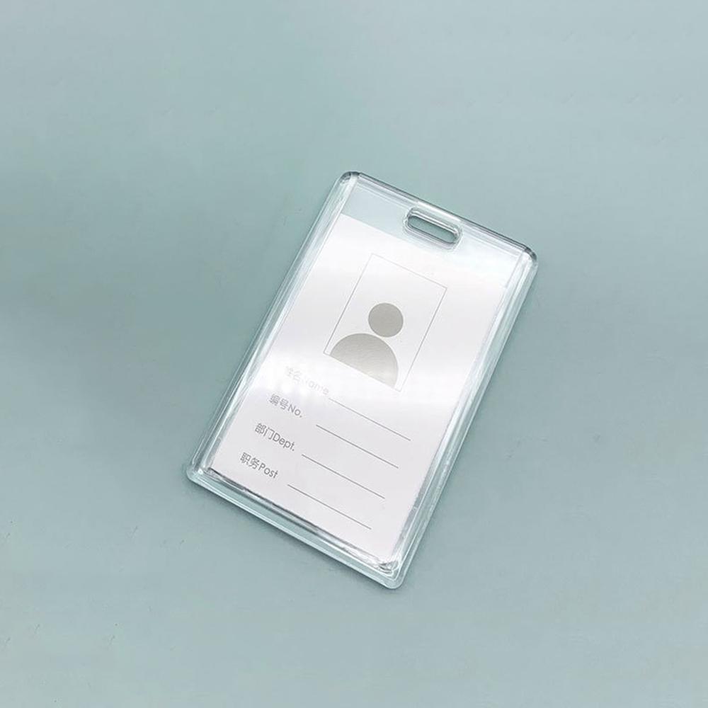 Photo Holder Acrylic ID Holder Transparent Acrylic Holder Portable Bus Card Protective Case For Protective Cover Girls Kids