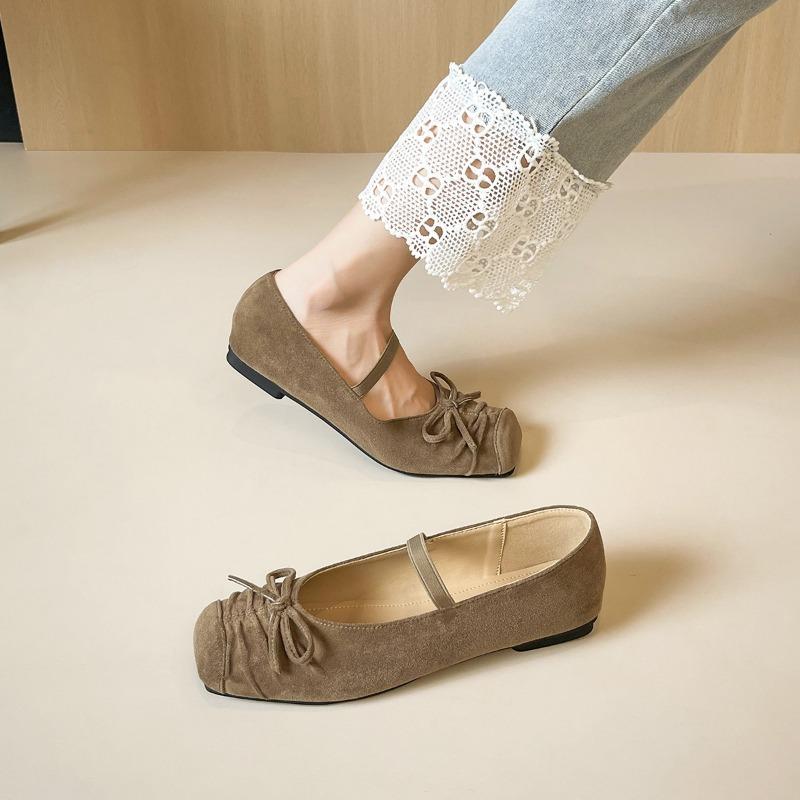 Retro Flat Single-shoe Women's Ballet One-strap Shoes